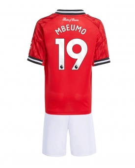Manchester United Bryan Mbeumo #19 Maglia Gara Casa Repliche 2025-26 Bambino Maniche Corte